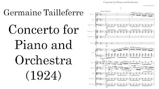 Germaine Tailleferre  Piano Concerto 1924 [upl. by Moncear]