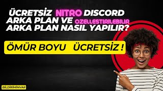 ÜCRETSİZ DİSCORD NİTRO  NİTROSUZ ARKA PLAN DEĞİŞTİRME  DİSCORD ARKA PLAN ÖZELLEŞTİRME [upl. by Ocsecnarf]