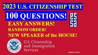 US Citizenship 20242025 Official 100 Civics Test Questions 2x Easy Answers USCIS Ciudadania [upl. by Peggi769]