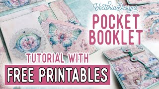 Pocket Booklet Tutorial  All the Printables for Free [upl. by Farver]