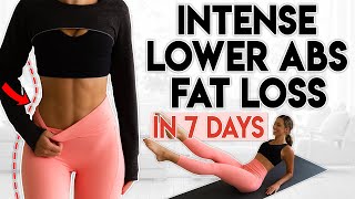 INTENSE LOWER ABS FAT LOSS in 7 Days  6 minute Home Workout [upl. by Garin]