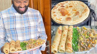 Sabaayad hada qas hada dub Iyo Suqaar aan caadi ahayn🤤best ways to make chapatiChef Hussein [upl. by Gussy311]