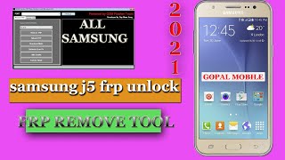 Samsung J5 SM J500f FRP Unlock Google Account Bypass 2021samsung tool [upl. by Yenoh]