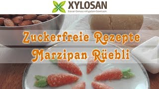 Oster Rezept Zuckerfreie Marzipan Karotten mit Xylit Birkenzucker [upl. by Ellenej]