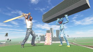 Franklin vs Giant Huggy Wuggy  INDIAN BIKES DRIVING 3D [upl. by Eesdnyl]