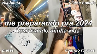 ORGANIZANDO minha VIDA para 2024 🥂💗  vision boards MAPA dos SONHOS metas e mais [upl. by Idnic]