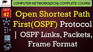 L47 Open Shortest Path FirstOSPF Protocol  OSPF Links Packets Frame Format  DCN Lectures [upl. by Adiarf]