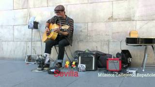 Spanje Sevilla Sraatmuzikanten Músicos Callejeros Españoles [upl. by Ailerua]