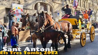 Tres Tombs Barcelona 2022  La Cabalgata  Sant Antoni Festa Major [upl. by Adnhoj318]