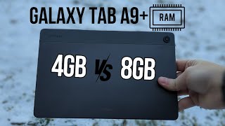 Samsung Galaxy Tab A9 RAM 4GB vs 8GB Compared [upl. by Osmond]