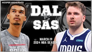 Dallas Mavericks vs San Antonio Spurs Full Game Highlights  Mar 19  2024 NBA Season [upl. by Alleira]