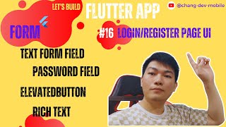 16  Lên UI Login và Register trong vòng 30 phút với Flutter [upl. by Lyrradal]