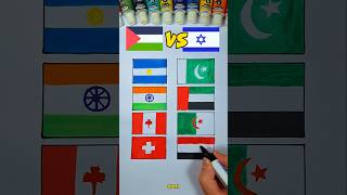 Right ✔️ Palestine VS Wrong ❌ Israel Support Countries Flag Drawing flag palestine israel [upl. by Wauters471]