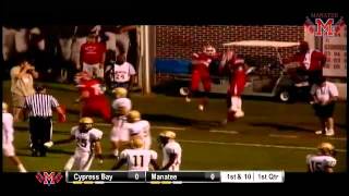 Manatee QB Cord Sandberg 15 Yard TD Pass to WR Kelvin McKnight [upl. by Jeffers]