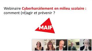 Webinaire  Cyberharcèlement en milieu scolaire  comment réagir et prévenir [upl. by Naginarb201]