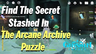 Find The Secret Stashed In The Arcane Archive Puzzle 🧩  GENSHIN IMPACT  Jotin Ner Gaming [upl. by Dnomsed465]