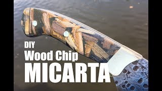 How to Easily make Wood Chip Micarta Hybrid Knife handles or Scales [upl. by Hardden]