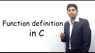 Function Definition in C HINDIURDU [upl. by Ykcor]