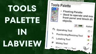 Tools Palette in LabView  Labview Basics [upl. by Cia]