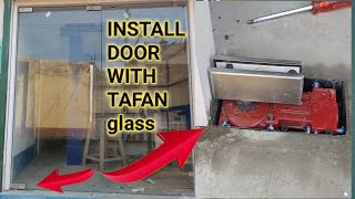 Glass door fittingTafan glass door installation [upl. by Dare]