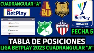 TABLA DE POSICIONES LIGA BETPLAY 2023  TABLA DE POSICIONES LIGA BETPLAY 2023 CUADRANGULAR A FECHA 5 [upl. by Herrmann164]