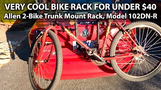 Bike Rack Review  Allen Sports Deluxe 2Bike Trunk Mount Rack Model 102DNR [upl. by Lillith750]