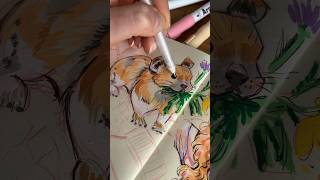 I bring you flowers 🥹 artshorts paintpens acrylicpainting [upl. by Idaf]