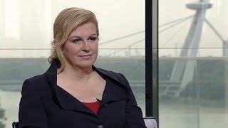 Croatian President Kolinda Grabar Kitarovic from peace recession to feminism [upl. by Nichy769]