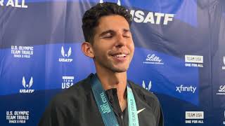 Grant Fisher After Winning US Olympic Trials 5K In 130885 Meet Record Plans To Double In Paris [upl. by Ydner]