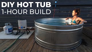 DIY HOT TUB built in 1Hour [upl. by Yrotciv]