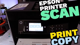 How to Scan Print and Copy With Epson WF 7840 All In One Printer Review [upl. by Niwri]