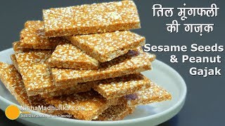 Til Peanut Gazak  तिल मूंगफली की गजक । Til Mungfali Patti for winter season [upl. by Eidissac959]