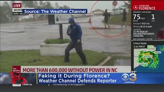 Weather Channel Responds To Claims Reporter Was Faking Coverage Of Hurricane Florence [upl. by Darcy]