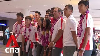 Warm welcome home for Asian Games champion Shanti Pereira [upl. by Ornas360]