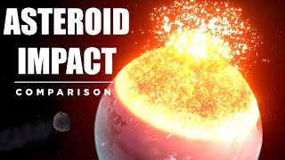 ASTEROID IMPACT Comparison 🌑💥 [upl. by Vedi]