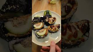 fresh off the boat tuna cucumber boat kimbap 🛥️🥒 easycooking [upl. by Nosliw]