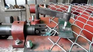 Fully automatic Chain Link Fence Making Machine Red surface treatment [upl. by Tuchman38]