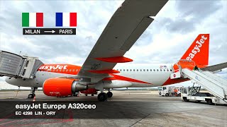 FLYING LOWCOST FROM LINATE  easyJet Europe A320ceo  Milan LIN ✈ Paris ORY [upl. by Aker750]