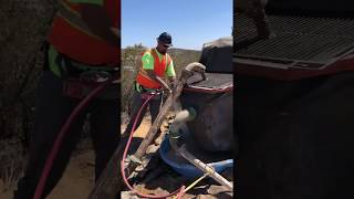 1350 foot push through 2 inch pipeline  REED C50SS and A1 Concrete Pumping [upl. by Admana203]