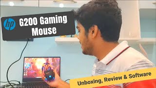 Best gaming mouse within a budget  HP G200  Unboxing and Review [upl. by Llewol79]