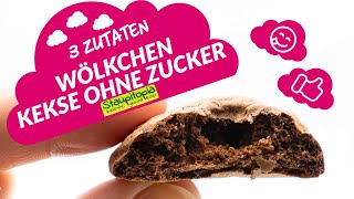 Wölkchen Kekse ohne Zucker aus nur 3 Zutaten 😋 [upl. by Latonia]