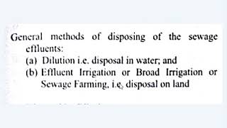 Disposal of effluent Environmental Engineering [upl. by Weitzman305]