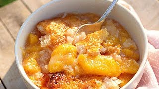 Easy Peach Cobbler with Bisquick Crust [upl. by Constance]