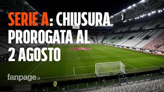 Figc prorogata la chiusura della Serie A fino al 2 agosto quando si potrebbe giocare di nuovo [upl. by Alaj]