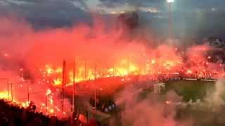 PAOK  Olympiacos 10 Greek Cup semifinal teams entrance Toumba Stadium [upl. by Lau]