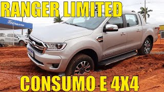 Ford Ranger Limited Diesel  Teste de consumo e no 4x4 [upl. by Aidnis]