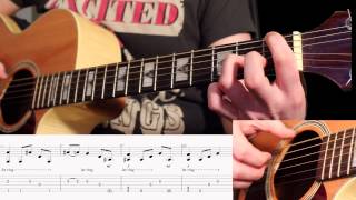 Blackbird by Alter Bridge  Intro Acoustic Guitar Lesson With Tabs [upl. by Brenna1]