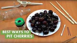 Life hack Top 5 ways to pit cherries [upl. by Nirtak]