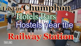 Chumphon Bars  Hotels  Hostels Boat Agents within1KM of Chumphon Railway Station Thailand [upl. by Anirehtac553]