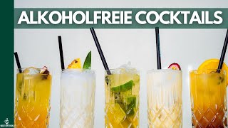 5 ALKOHOLFREIE CocktailsMocktails 🍹 Schnell  Einfach [upl. by Hebert]